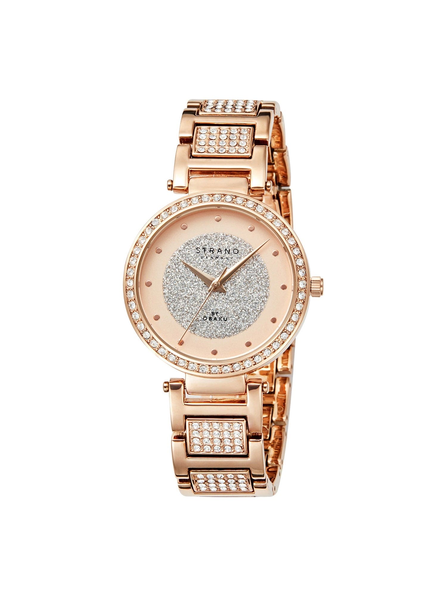 Strand By Obaku Brooke Rosette Quartz Women's Watch - S713LXVVSV-DB