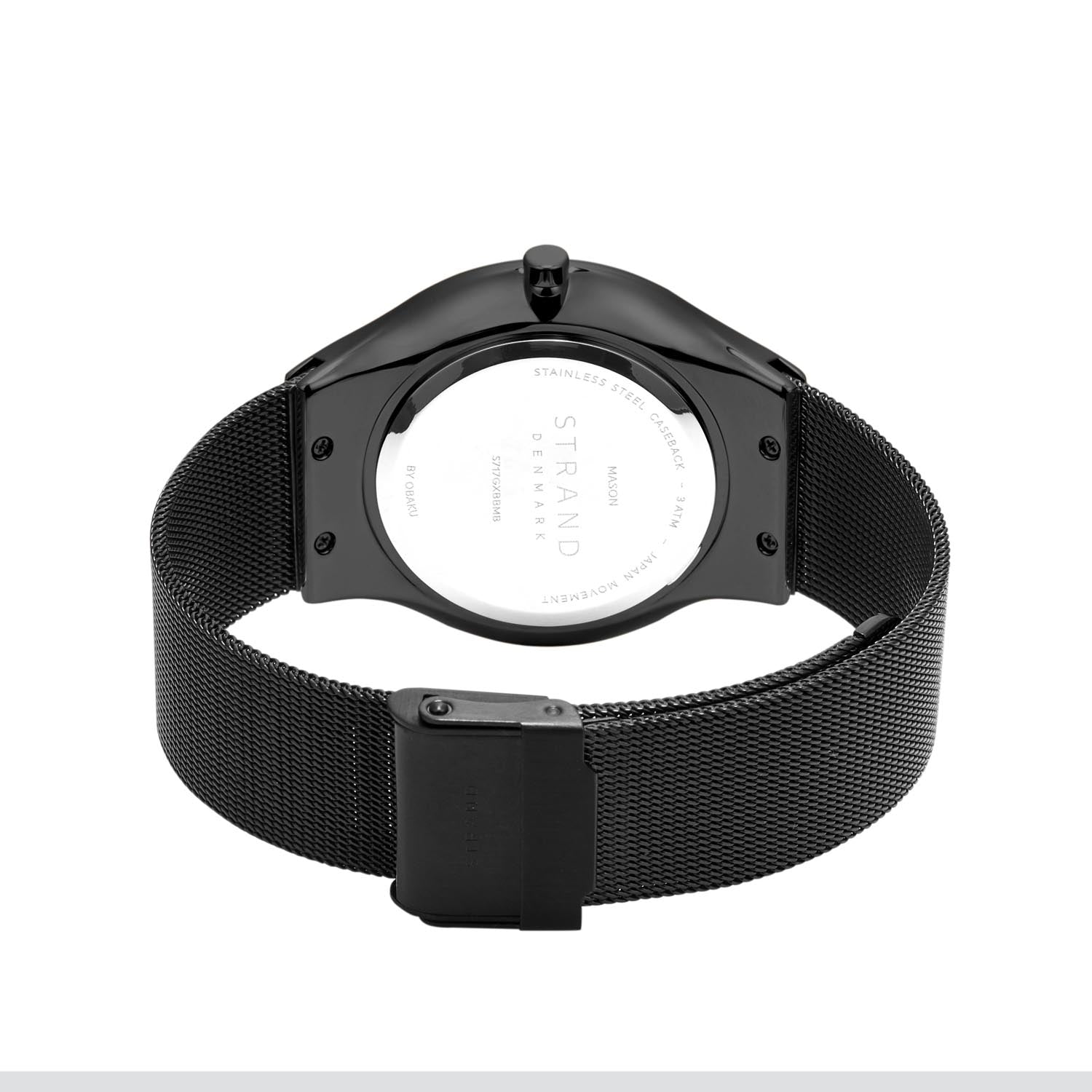 Strand By Obaku Mason Charcoal Quartz Men's Watch - S717GXBBMB
