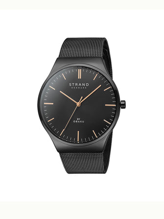 Strand By Obaku Mason Lille Charcoal Quartz Women's Watch - S717LXBBMB