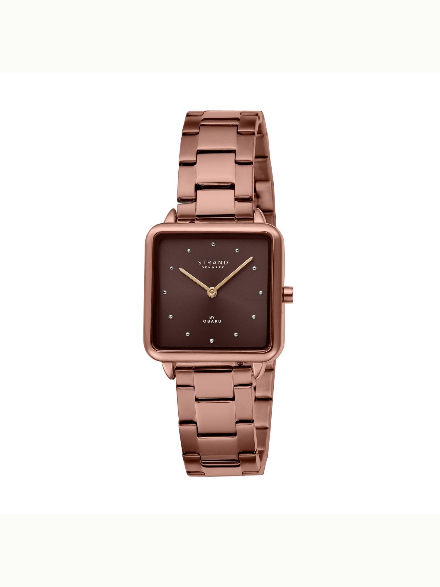 Strand By Obaku Rim Brown Quartz Women's Watch - S718LXNNSN