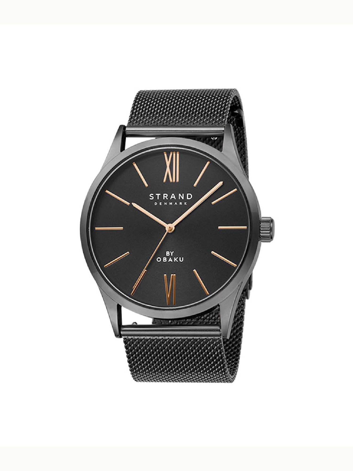 Strand By Obaku Bradford Charcoal Quartz Men's Watch - S720GXBBMB
