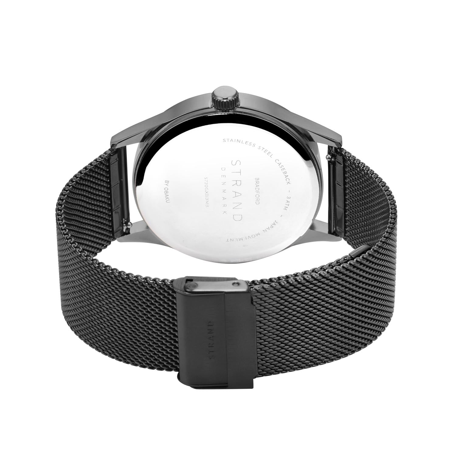 Strand By Obaku Bradford Charcoal Quartz Men's Watch - S720GXBBMB