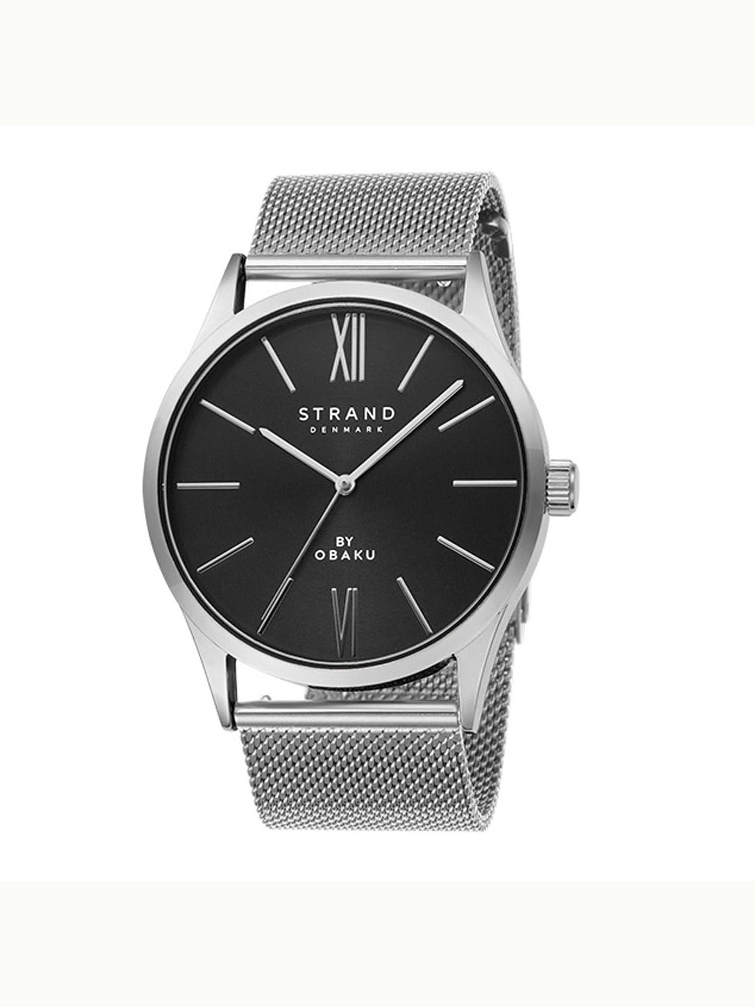 Strand By Obaku Bradford Onyx Quartz Men's Watch - S720GXCBMC