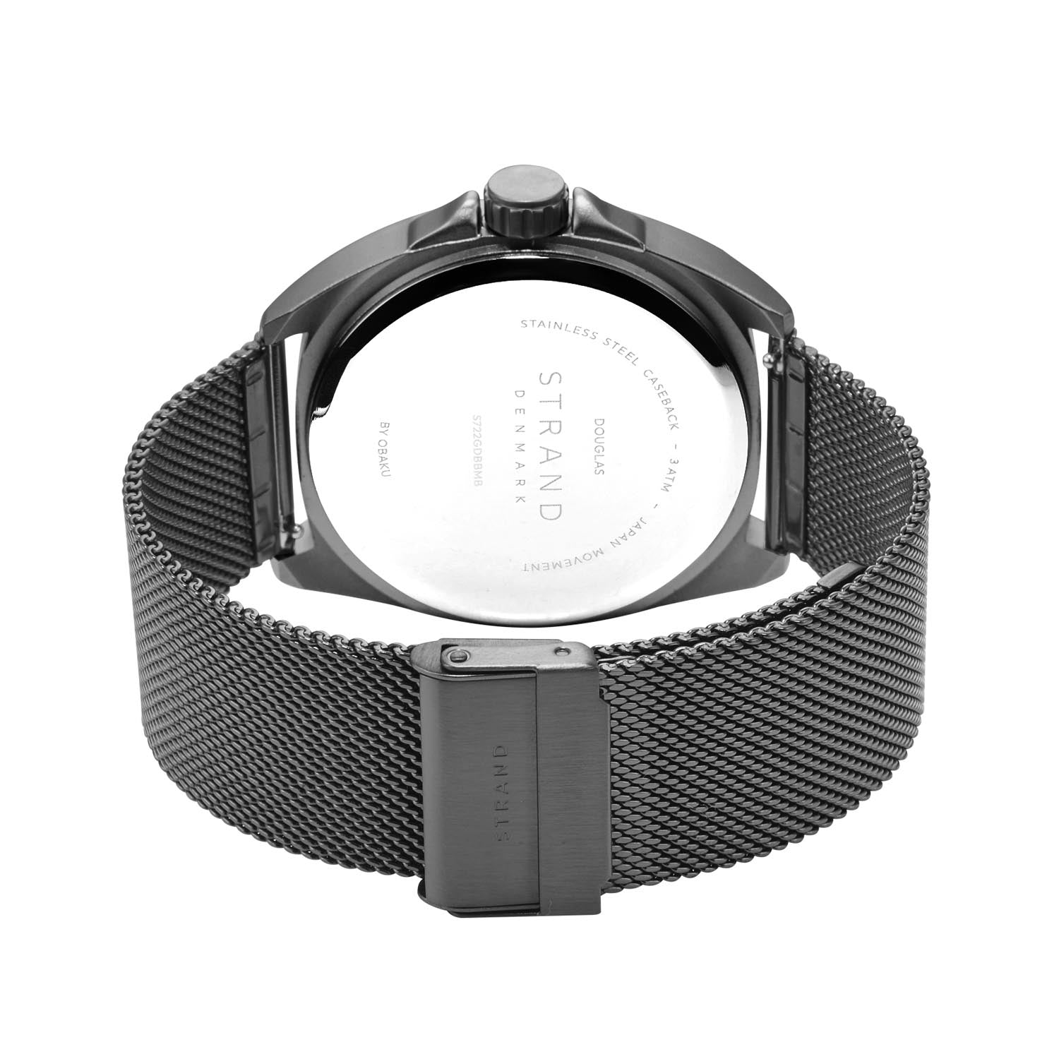 Strand By Obaku Douglas Charcoal Quartz Men's Watch - S722GDBBMB