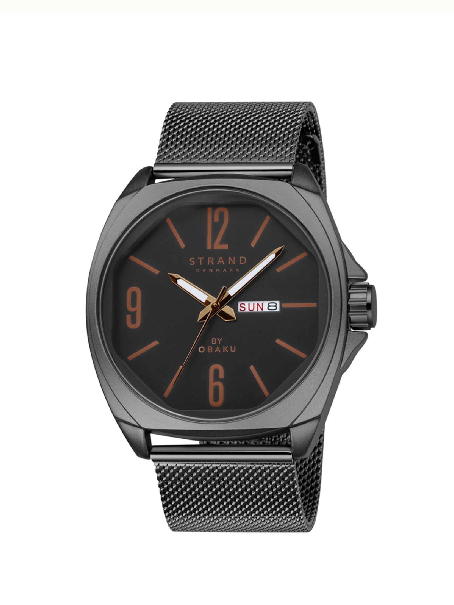 Strand By Obaku Douglas Charcoal Quartz Men's Watch - S722GDBBMB