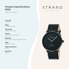 Strand By Obaku Locklyn Ebony Quartz Men's Watch - S725GXBBRB