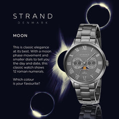 Strand By Obaku Moon Ash Quartz Men's Watch - S728GMUUSU