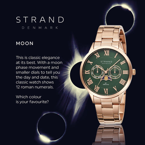 Strand By Obaku Moon Mint Quartz Men's Watch - S728GMVESV