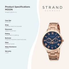 Strand By Obaku Moon Lapis Quartz Men's Watch - S728GMVLSV