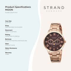 Strand By Obaku Moon Coffee Quartz Men's Watch - S728GMVNSV