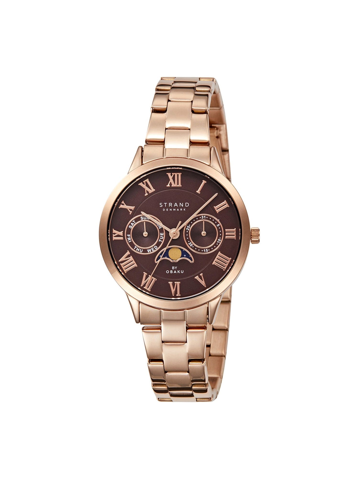 Strand By Obaku Moon Mini Coffee Quartz Women's Watch - S728LMVNSV