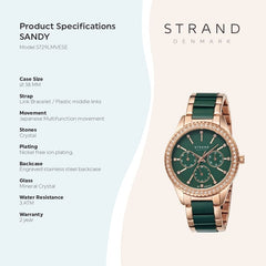 Strand By Obaku Sandy Lime Multifunction Women's Watch - S729LMVESE-MC