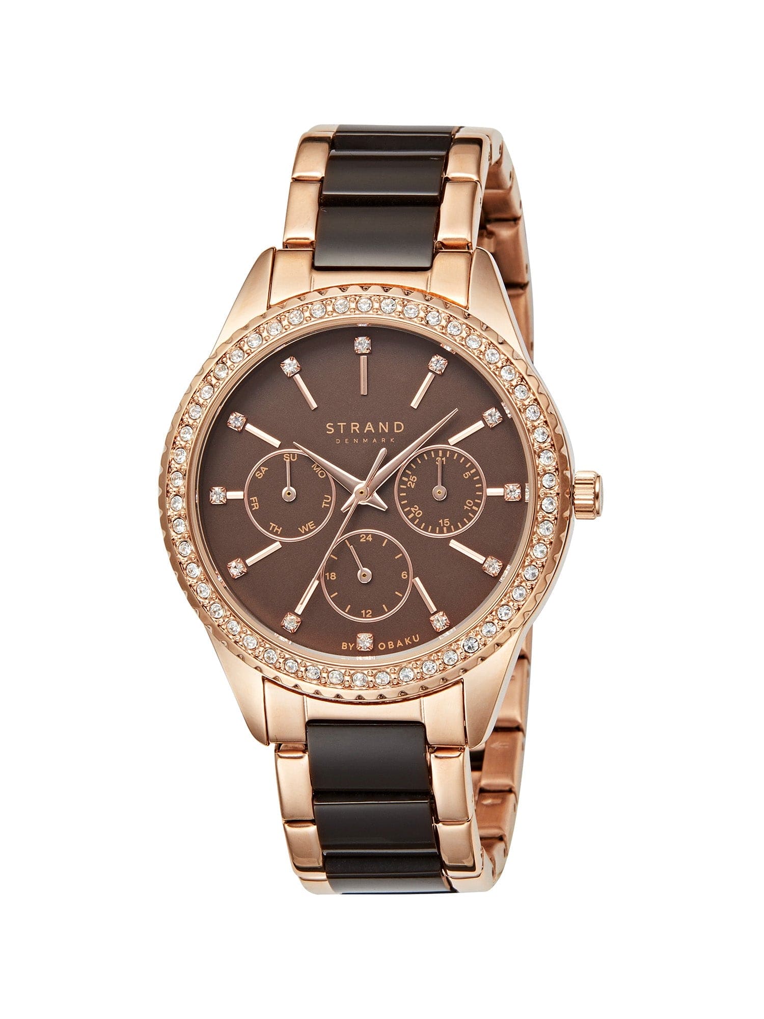 Strand By Obaku Sandy Coffee Multifunction Women's Watch - S729LMVNSN-MC