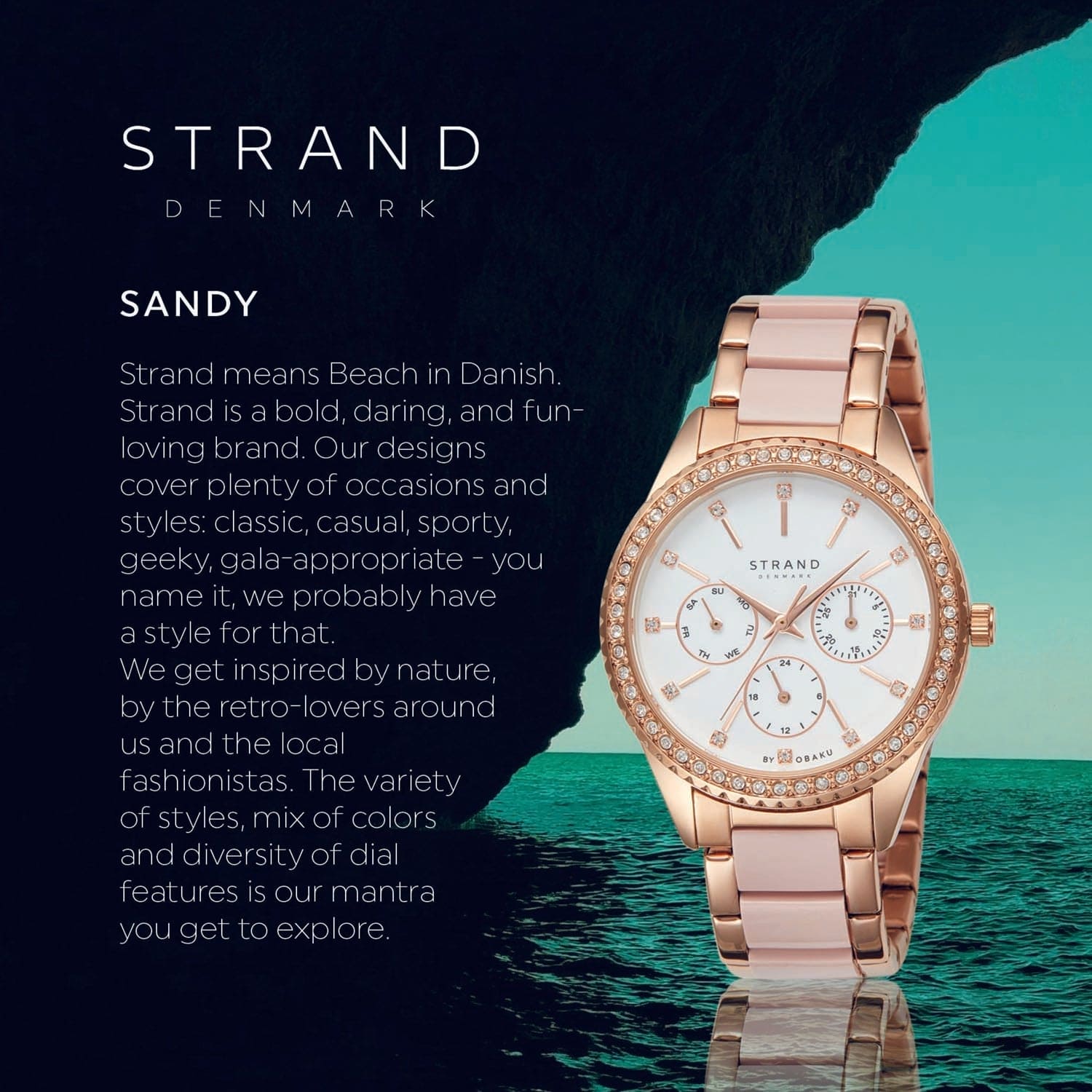 Strand By Obaku Sandy Fuchsia Multifunction Women's Watch - S729LMVWSV-MC