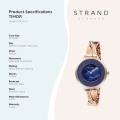 Strand By Obaku Timor Lapis Quartz Women's Watch - S730LXVLSV