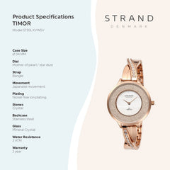 Strand By Obaku Timor Rosette Quartz Women's Watch - S730LXVWSV