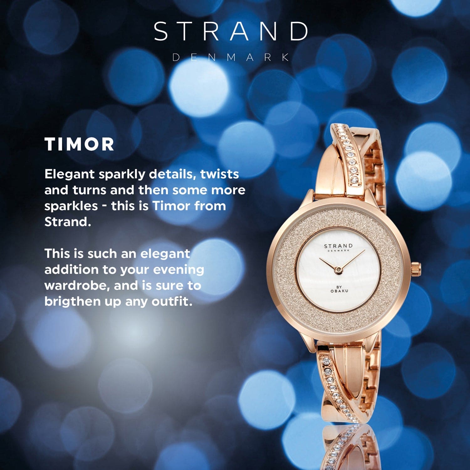 Strand By Obaku Timor Rosette Quartz Women's Watch - S730LXVWSV