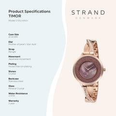 Strand By Obaku Timor Coffee Quartz Women's Watch - S730LXXNSV