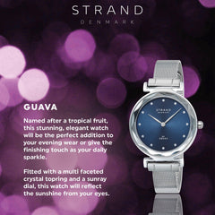 Strand By Obaku Guava Cyan Quartz Women's Watch - S731LXCLMC