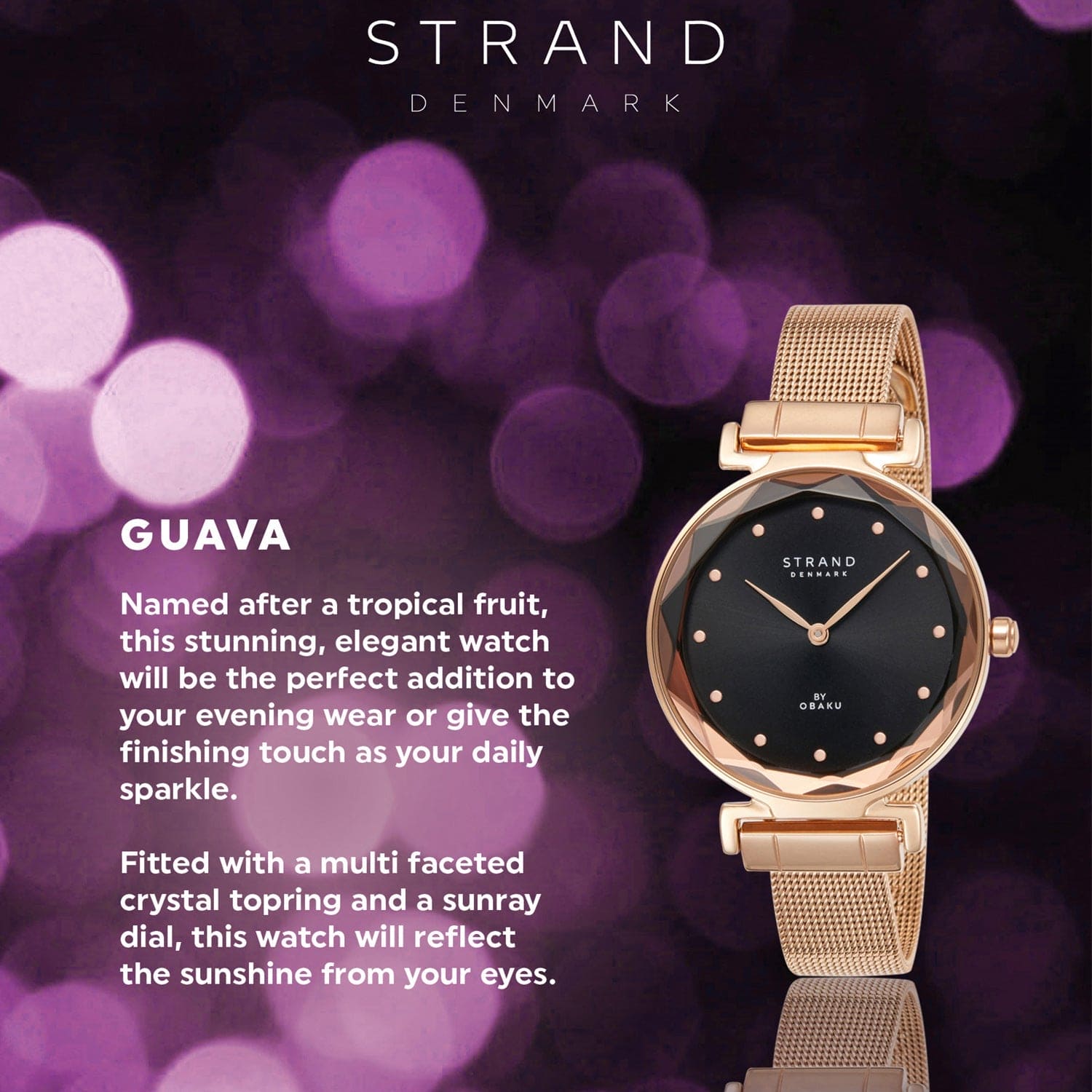 Strand By Obaku Guava Gerbera Quartz Women's Watch - S731LXVBMV