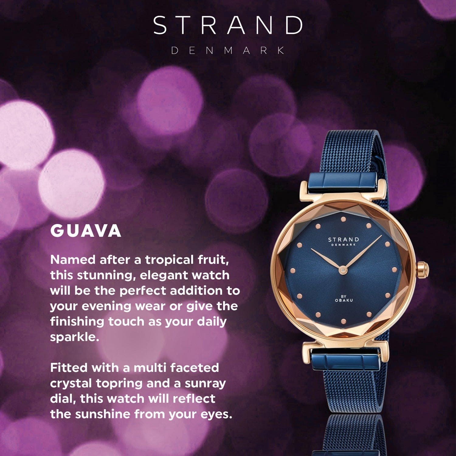 Strand By Obaku Guava Ocean Quartz Women's Watch - S731LXVLML