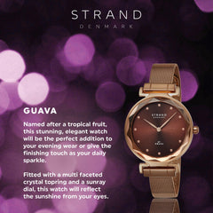 Strand By Obaku Guava Walnut Quartz Women's Watch - S731LXVNMN