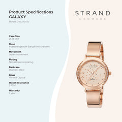 Strand By Obaku Galaxy Rosette Quartz Women's Watch - S732LHVVSV