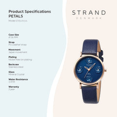 Strand By Obaku Petal Navy Quartz Women's Watch - S733LXVLVL
