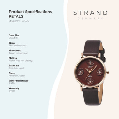 Strand By Obaku Petal Hazel Quartz Women's Watch - S733LXVNVN