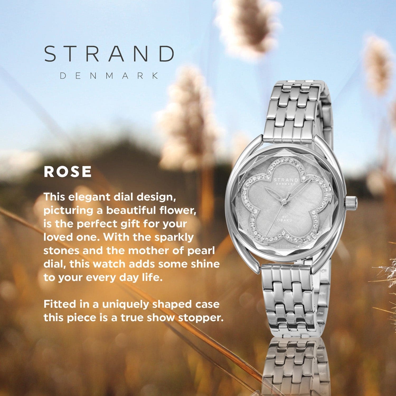 Strand By Obaku Rose Stone Quartz MOP Women's Watch - S734LXCJSC