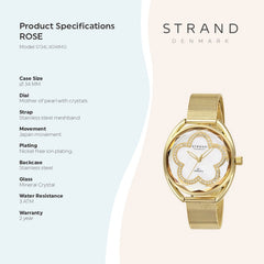 Strand By Obaku Rose Gold Quartz Women's Watch - S734LXGWMG
