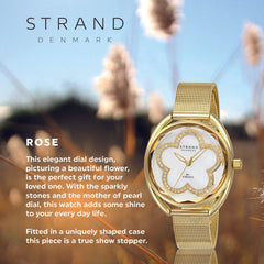Strand By Obaku Rose Gold Quartz Women's Watch - S734LXGWMG