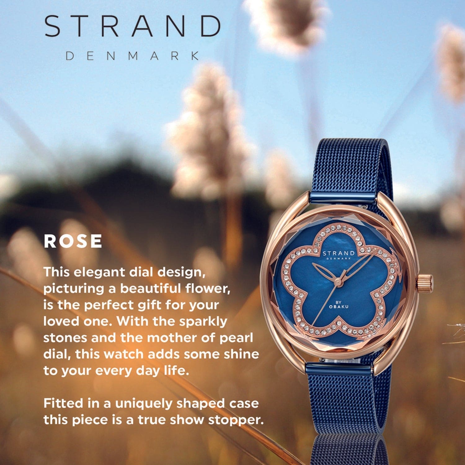 Strand By Obaku Rose Ocean Quartz Women's Watch - S734LXVLML
