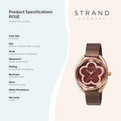 Strand By Obaku Rose Walnut Quartz Women's Watch - S734LXVNMN