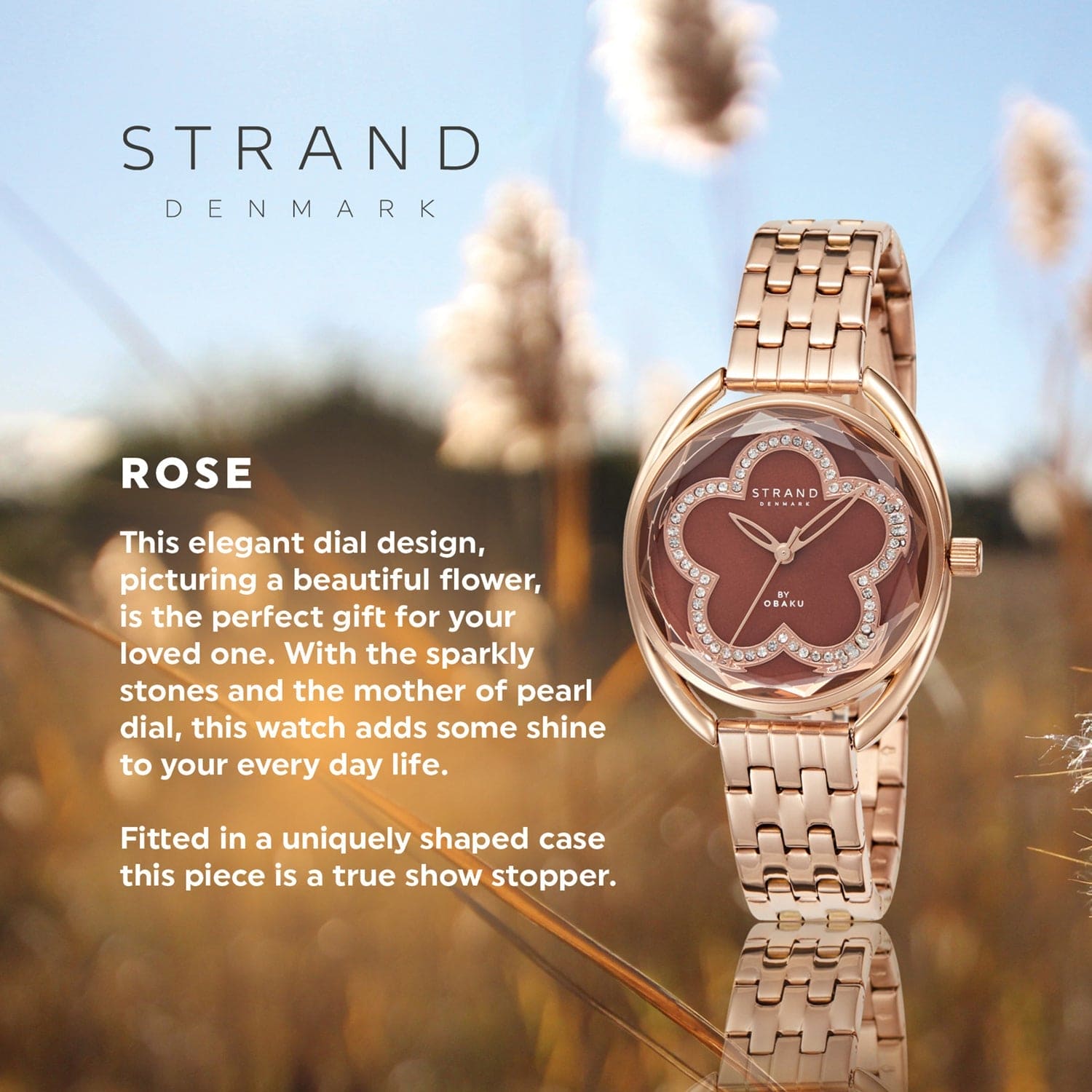 Strand By Obaku Rose Coffee Quartz MOP Women's Watch - S734LXVNSV