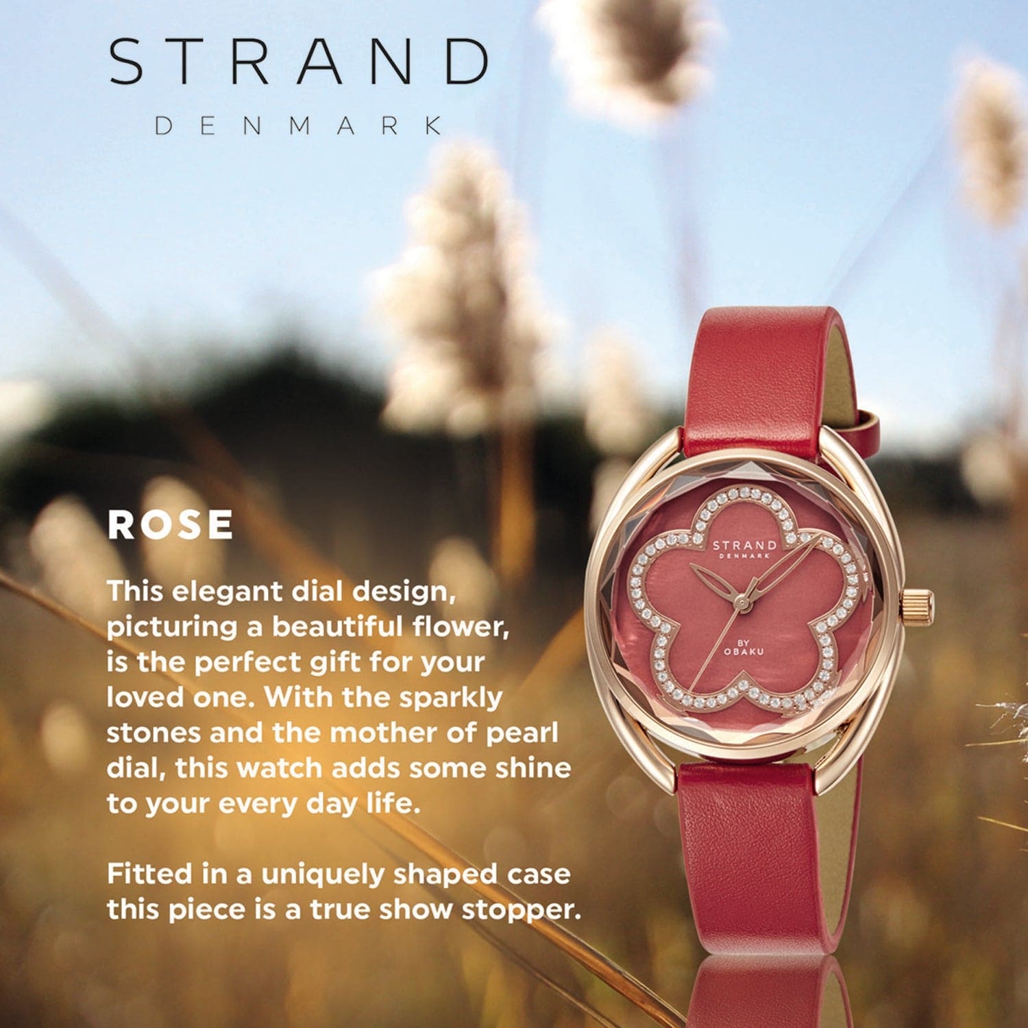 Strand By Obaku Rose Deep Crystal Quartz Women's Watch - S734LXVRVR