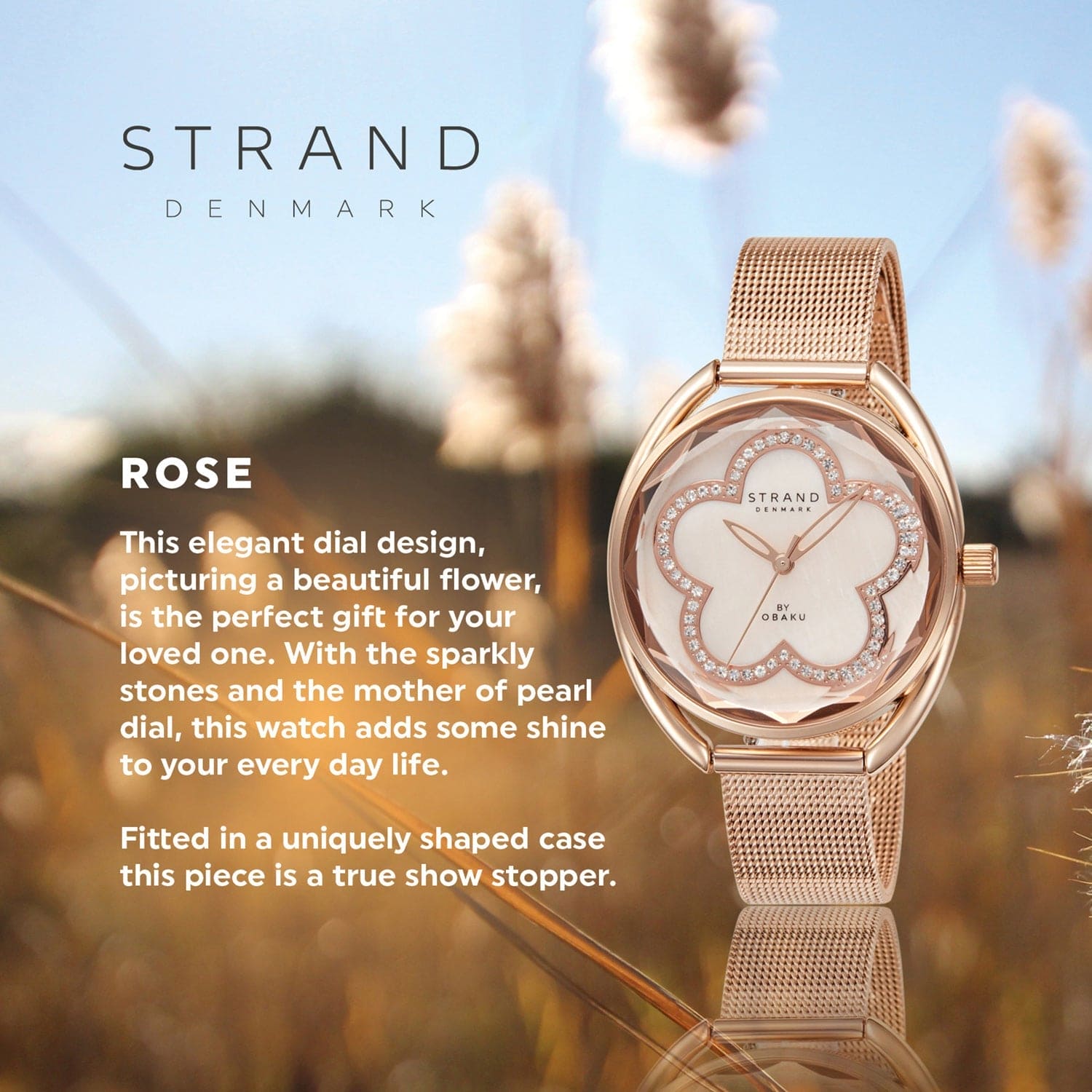 Strand By Obaku Rose Roses Quartz Women's Watch - S734LXVVMV