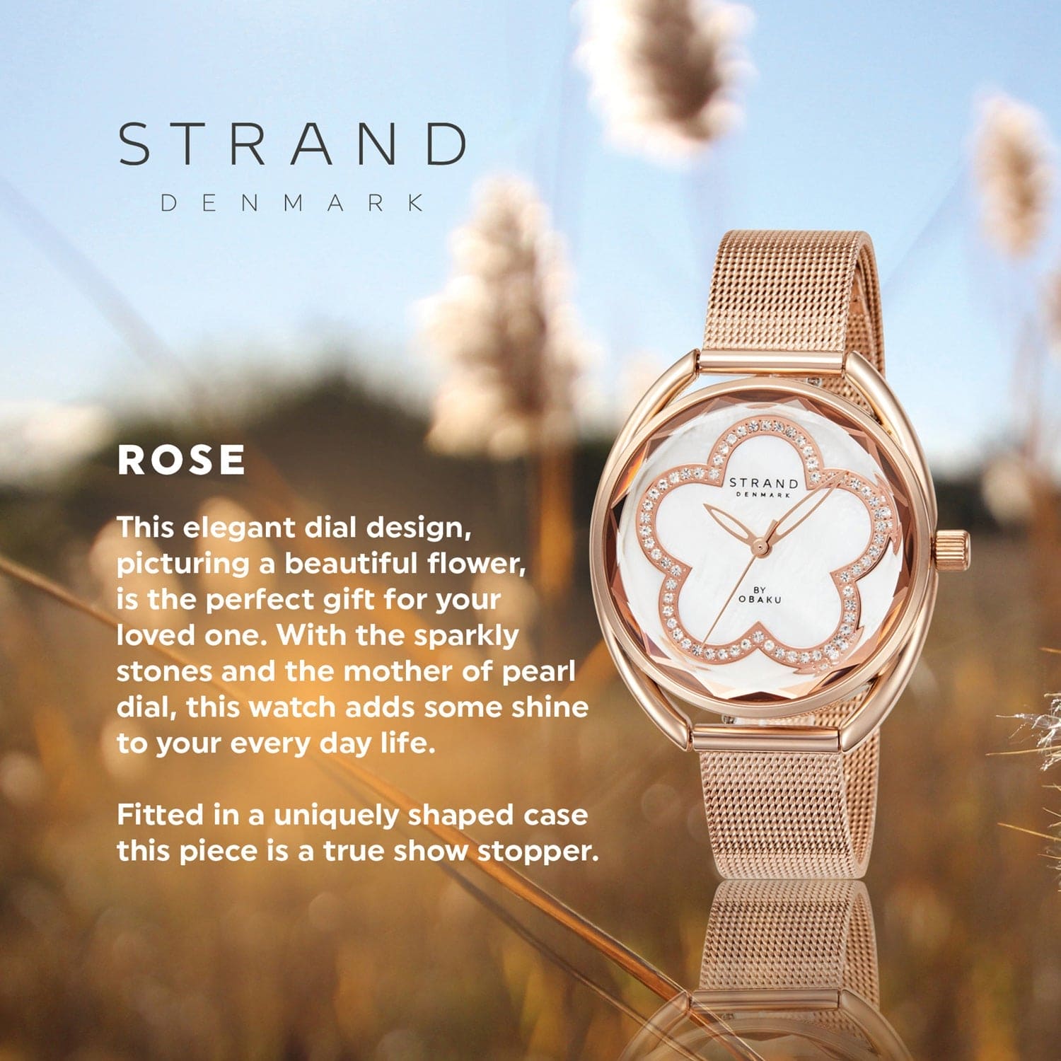 Strand By Obaku Rose Rose Quartz Women's Watch - S734LXVWMV