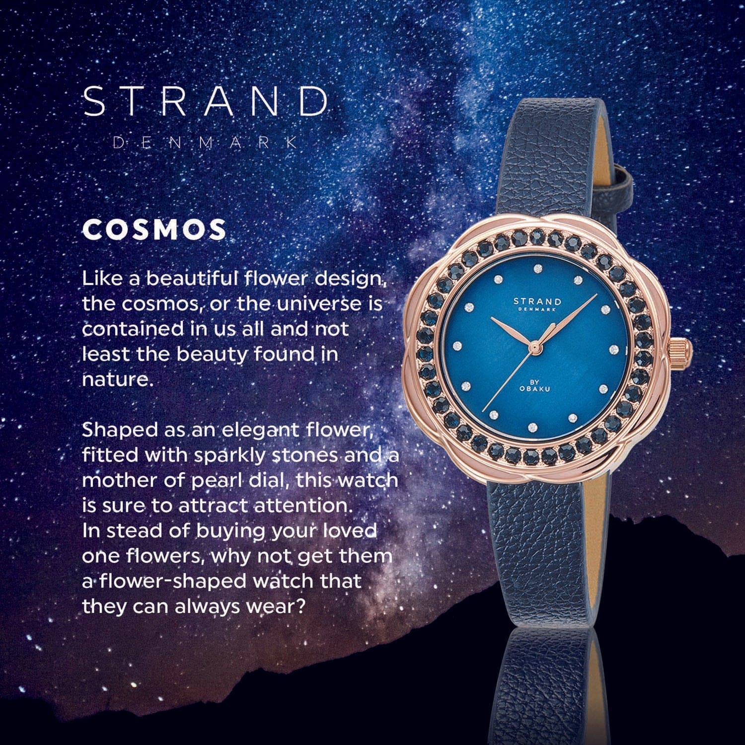 Strand By Obaku Cosmos Royal Quartz MOP Women's Watch - S735LXVLVL-CSL