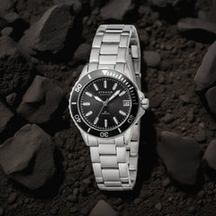 Strand By Obaku Aberdeen Mini Blacksteel Quartz Women's Watch -  S744LDCBSC