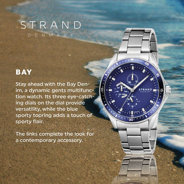 Strand By Obaku Bay Denim Chronograph Men's Watch - S745GMCLSC