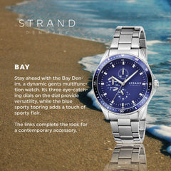 Strand By Obaku Bay Denim Chronograph Men's Watch - S745GMCLSC