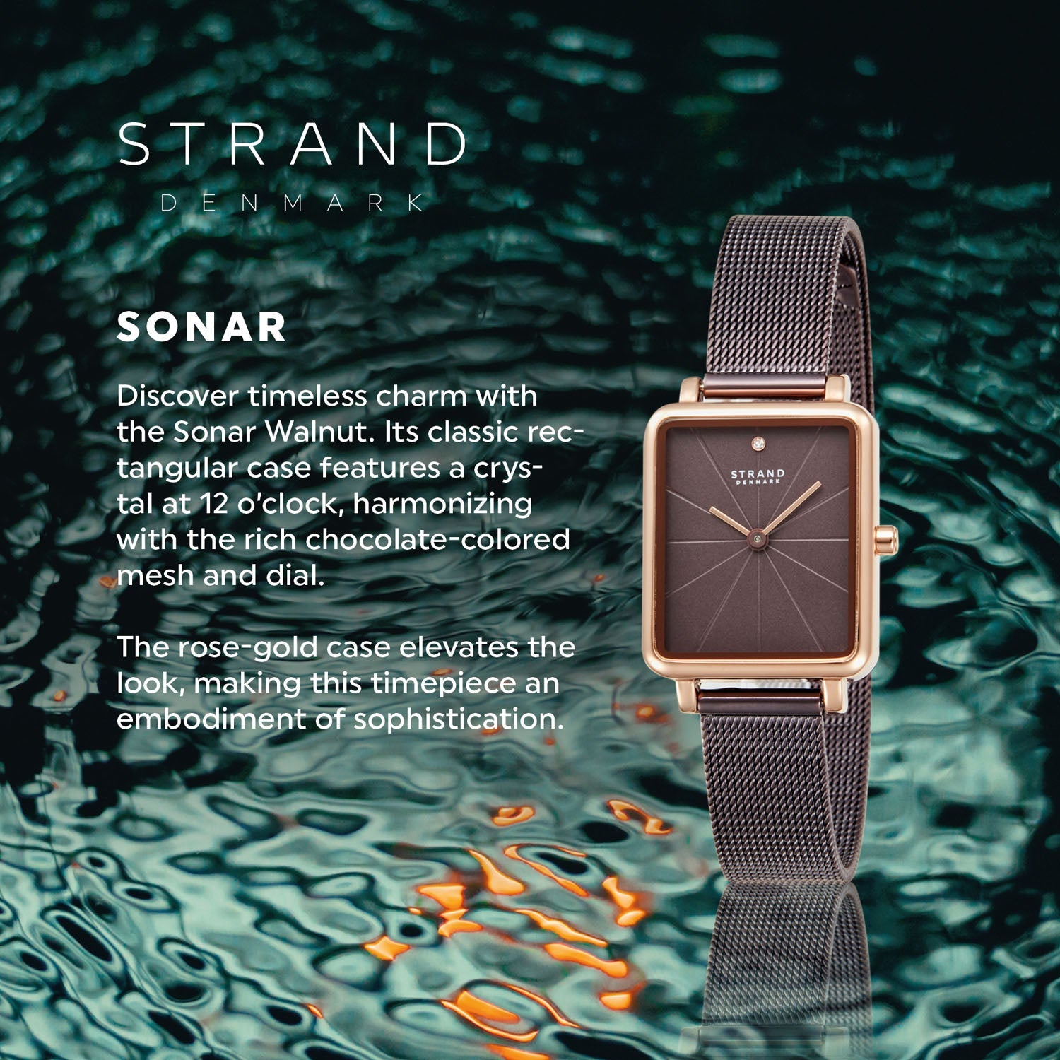 Strand By Obaku Sonar Walnut Quartz Women's Watch - S748LXVNMN
