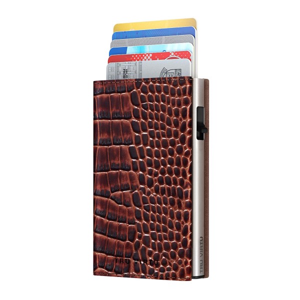 Tru Virtu 30104000204 Sleek Edition Silver Animal Effect Pattern Wallet