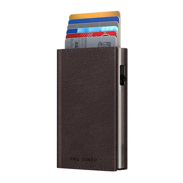 Tru Virtu 30104000104 Sleek Edition Brown Solid Pattern Wallet