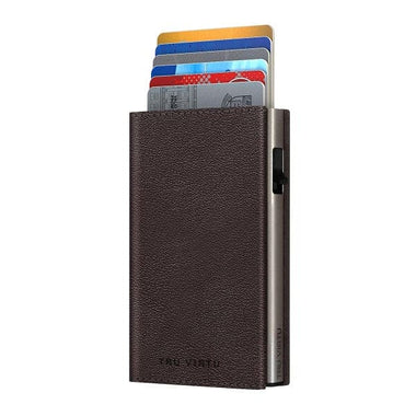 Tru Virtu 30104000104 Sleek Edition Brown Solid Pattern Wallet
