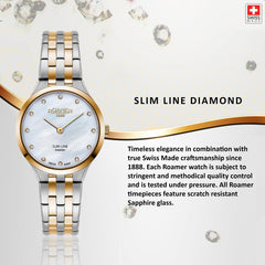 Roamer Slim-Line Diamond Quartz Women's Watch -  512847 47 89 20