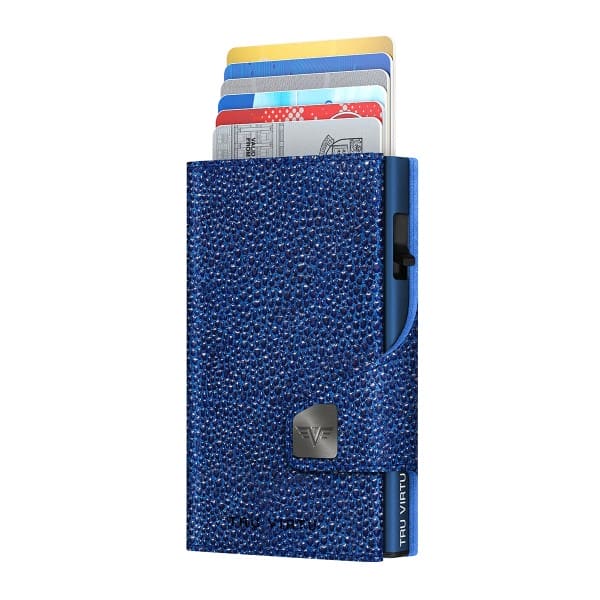 Tru Virtu 24104201212 Special Edition Blue Textured Pattern Wallet