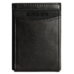 ARCADIO Magneto Money Clip Wallet - Black Leather Bi-Fold RFID Protected Card Holder Slim Magnetic Money Clip Wallet for Men