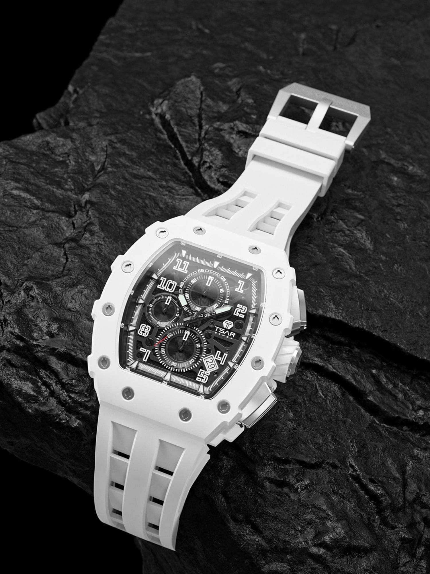 TSAR BOMBA Chronograph Luminous Dial Sapphire Crystal Men's Watch -  TB8204C-01